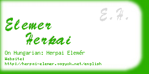 elemer herpai business card