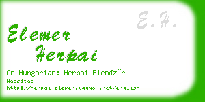 elemer herpai business card